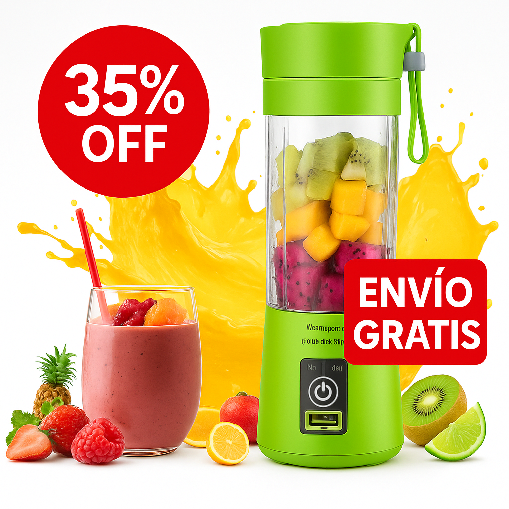 LICUADORA PORTATIL RECARGABLE® MAXIMA CALIDAD 🔥Hoy 35%OFF 🔥