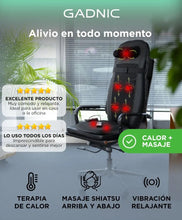 Cargar imagen en el visor de la galería, Asiento Masajeador Shiatsu Gadnic Álamo · Cuello, Espalda y Glúteos con Calor 🛒