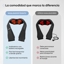 Cargar imagen en el visor de la galería, Masajeador Cervical Shiatsu Inalámbrico Femmto · Con Calor 🔥35%OFF🔥 🛒