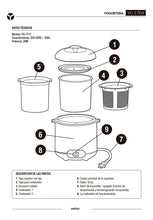 Cargar imagen en el visor de la galería, Yogurtera Yelmo YG-1717 · Yogur Griego y Natural 1,5 L 🛒