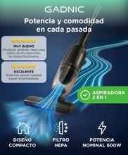Cargar imagen en el visor de la galería, Aspiradora Vertical 2 en 1 Gadnic 600W · Filtro HEPA 🛒
