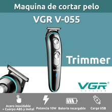 Cargar imagen en el visor de la galería, Patillera y Recortadora de Barba VGR V-055 · Inalámbrica Recargable 🛒