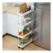 Cargar imagen en el visor de la galería, Carrito Organizador Angosto 4 Niveles con Ruedas · Cocina y Baño 🔥35%OFF🔥 🛒