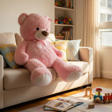 Cargar imagen en el visor de la galería, Oso de Peluche Gigante 1,30 m Dream Pig · Crema Premium Súper Suave 🛒