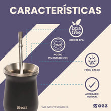 Cargar imagen en el visor de la galería, Pack x2 Mates Térmicos de Acero Inoxidable con Bombilla · Doble Pared 🛒