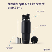 Cargar imagen en el visor de la galería, Automate Ozz 1 Litro Acero Inoxidable · Mate y Termo en Uno 🛒