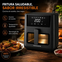Cargar imagen en el visor de la galería, Freidora de Aire Novohome 4,5 L Digital · Sin Aceite 1200W 🛒