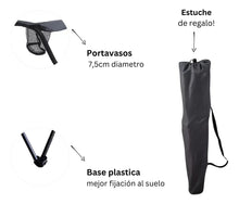 Cargar imagen en el visor de la galería, Kit x2 Sillas Plegables de Camping con Portavaso y Bolso · Hasta 110 kg 🛒