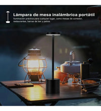 Cargar imagen en el visor de la galería, Velador LED Recargable Táctil · Dimmer y 3 Tonos de Luz · Negro 🔥35%OFF🔥 🛒