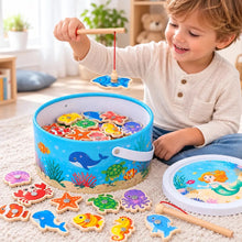 Cargar imagen en el visor de la galería, Juego de Pesca de Madera 38 Piezas + 2 Cañas · Didáctico Montessori 🛒