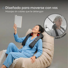 Cargar imagen en el visor de la galería, Masajeador Cervical Shiatsu Inalámbrico Femmto · Con Calor 🔥35%OFF🔥 🛒