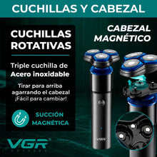 Cargar imagen en el visor de la galería, Afeitadora Eléctrica Recargable VGR V-325 · 3 Cabezales al Ras 🔥35%OFF🔥 🛒
