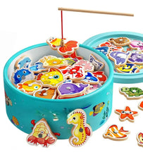 Cargar imagen en el visor de la galería, Juego de Pesca de Madera 38 Piezas + 2 Cañas · Didáctico Montessori 🛒