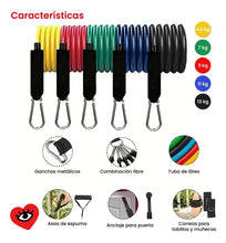 Cargar imagen en el visor de la galería, Kit Bandas Elásticas con Manijas · Gimnasio en Casa · 11 Piezas 🔥35%OFF🔥 🛒
