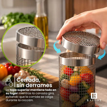 Cargar imagen en el visor de la galería, Canasto Giratorio para Asar Verduras y Achuras · Acero Inoxidable 🛒